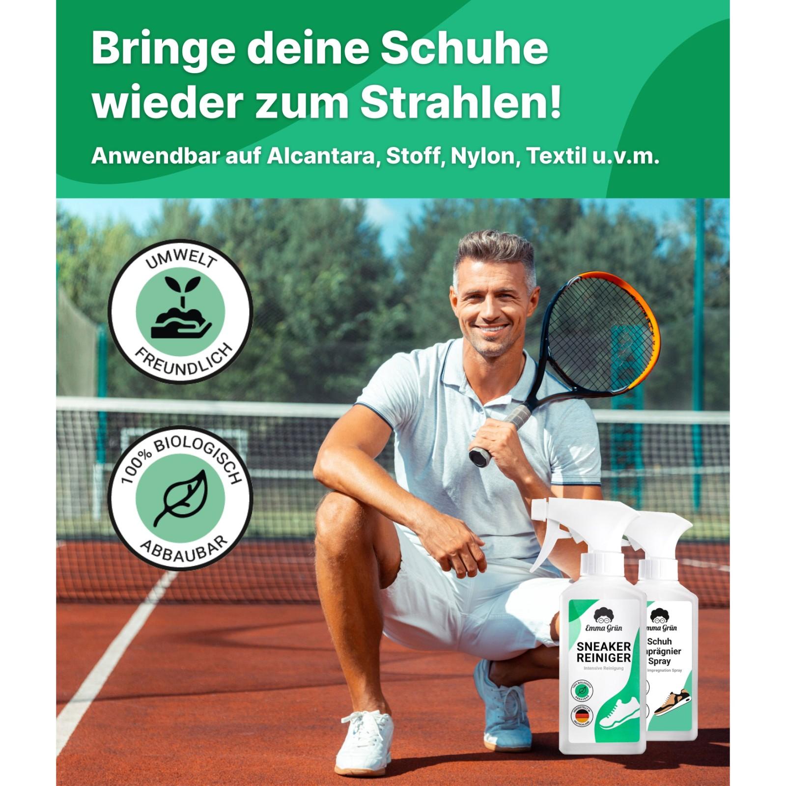 "Sauber & imprägniert" Sneaker Spar-Set mit Sneaker Reiniger & Imprägnierspray  Emma Grün   