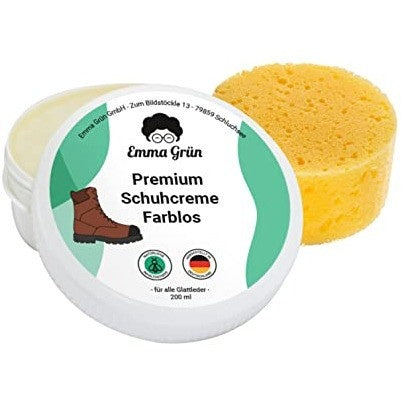 Schuhcreme 200 ml, natürliche Imprägnierung für alle glatten (Kunst-)Leder  Emma Grün   