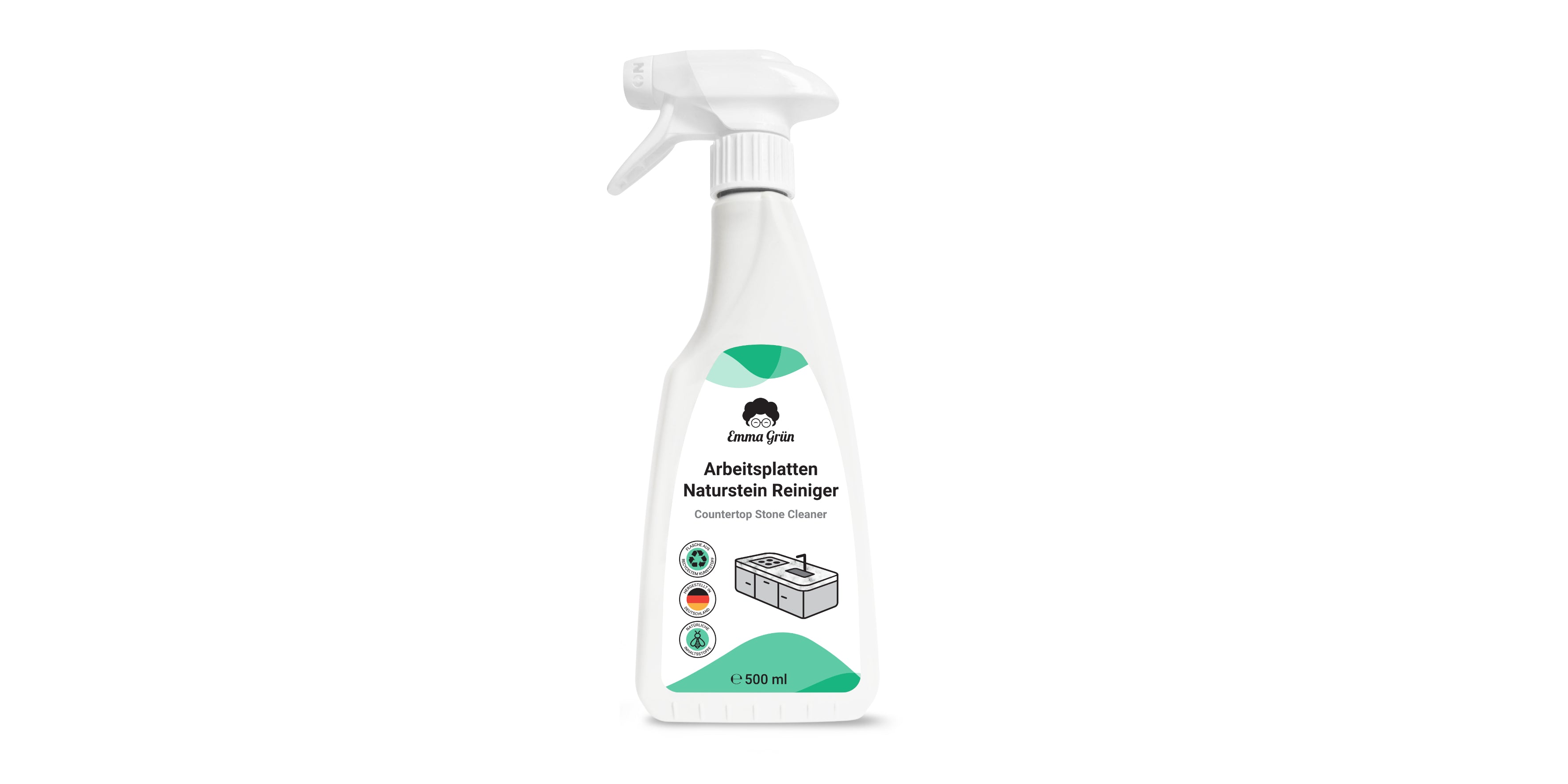 Marble cleaner 500 ml, natural kitchen worktop cleaner against grease