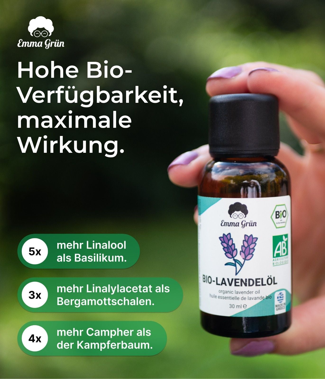 "Lavendel Liebe" Spar-Set mit ätherischem Bio-Öl & Bio Raumspray Lavendel  Emma Grün   