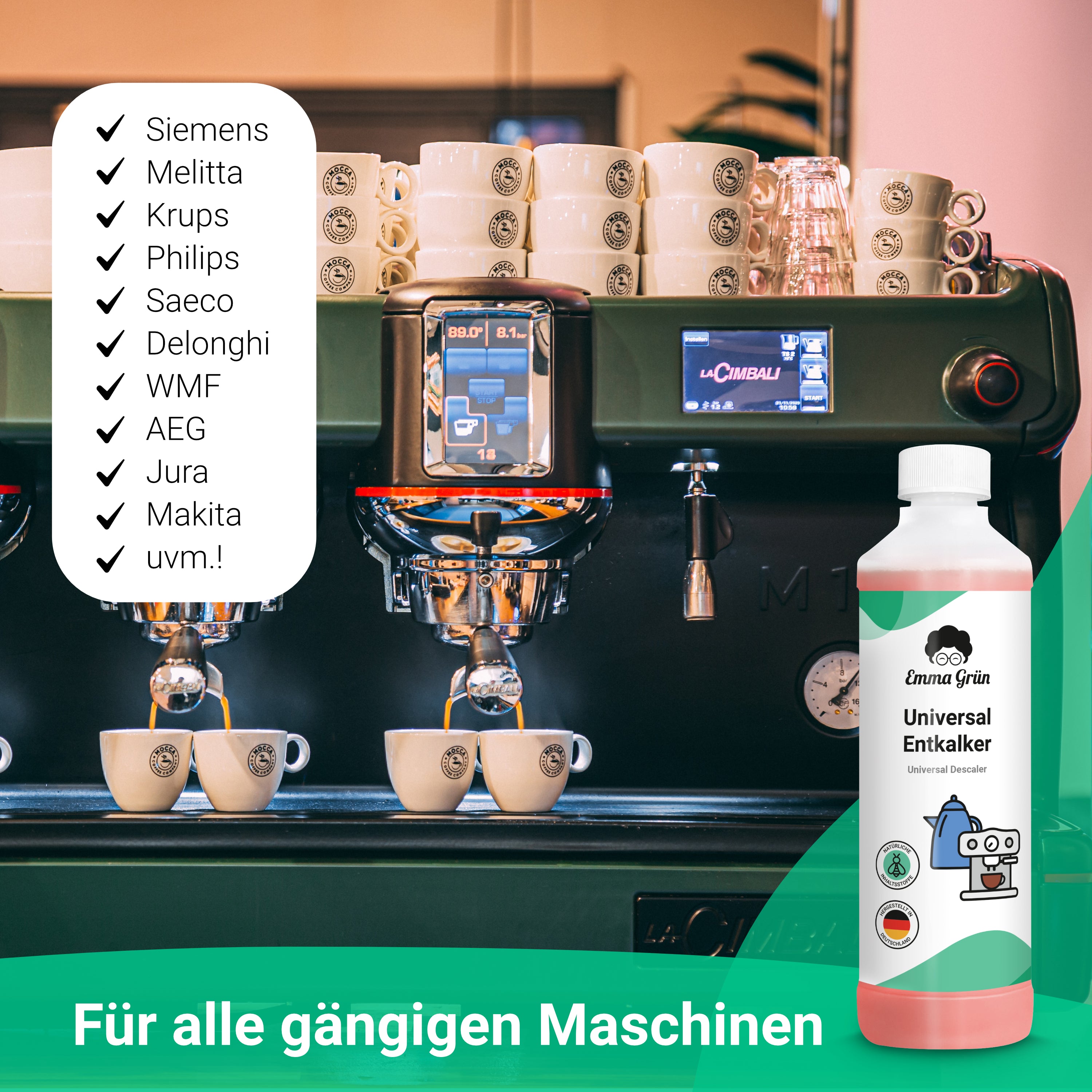 Détartrant universel 750 ml pour machines à café entièrement automatiques, détartrant liquide naturel