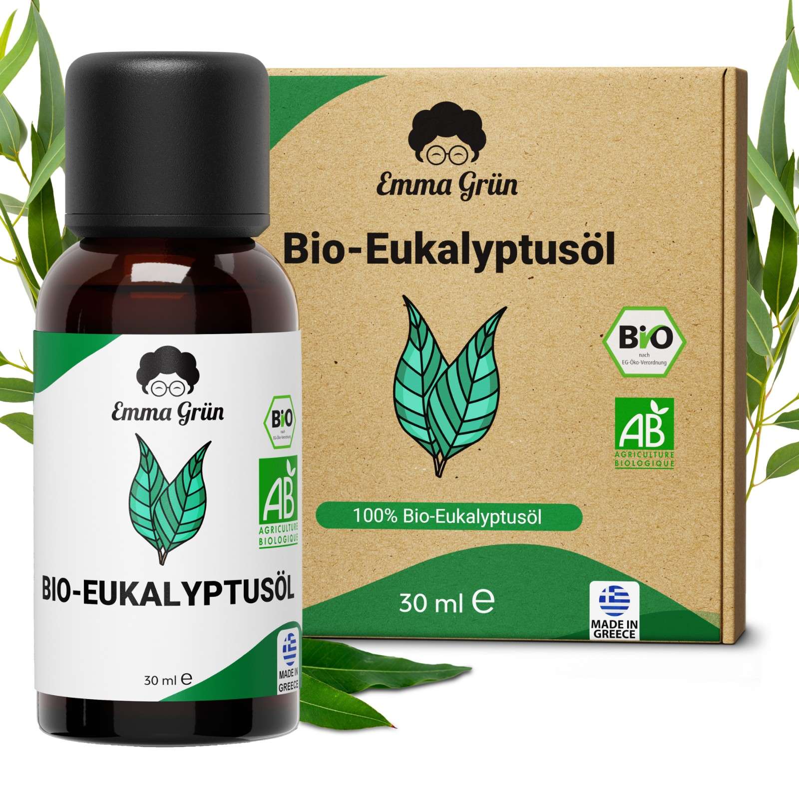 Ätherisches Bio Eukalyptusöl 30 ml, naturrein & hochdosiert  Emma Grün   