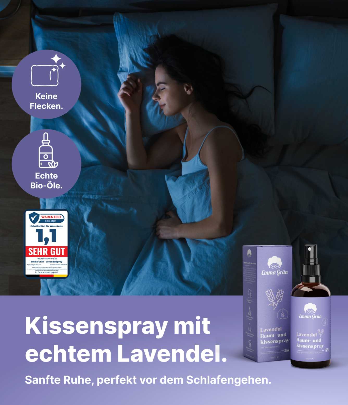 Bio Lavendelspray Emma Grün