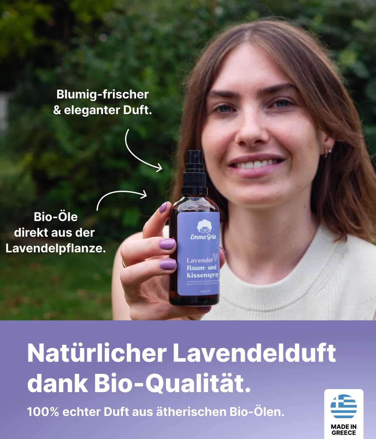 Bio Lavendelspray Emma Grün