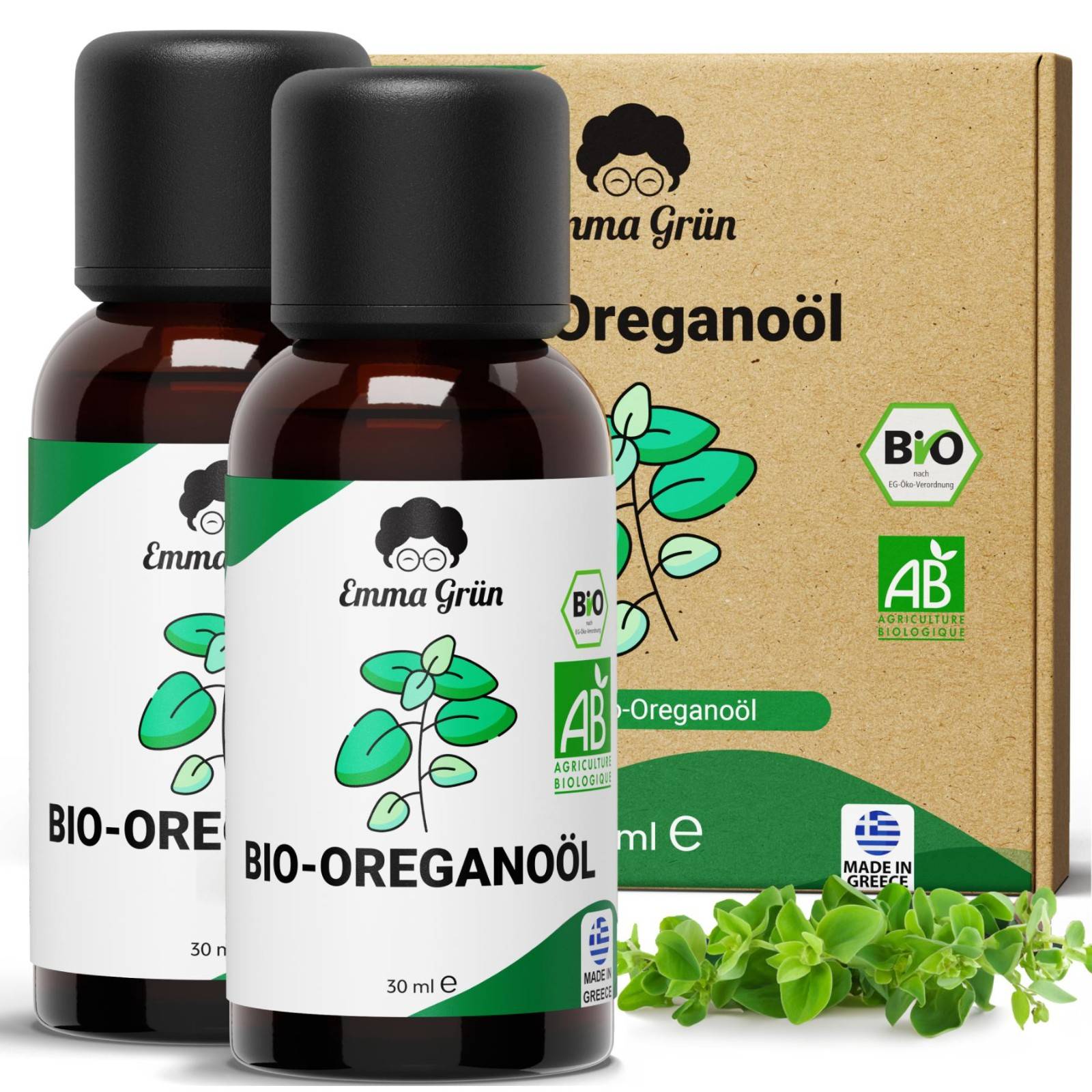 Bio-Oreganoöl 30 ml Emma Grün 2 x Bio-Öl [30ml x 2]