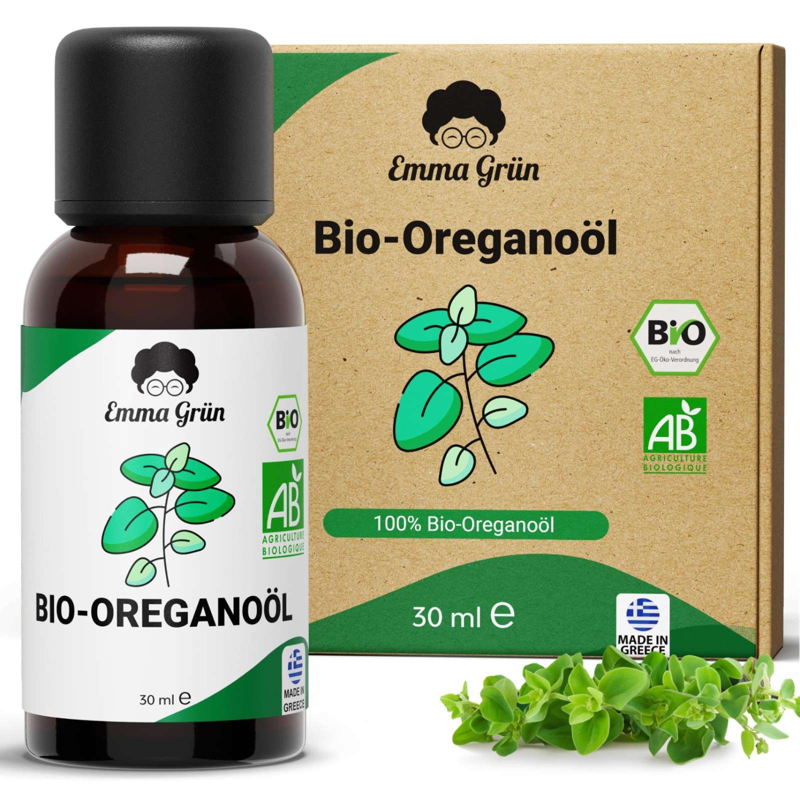 Ätherisches Bio Oreganoöl 30 ml, naturrein & hochdosiert  Emma Grün   