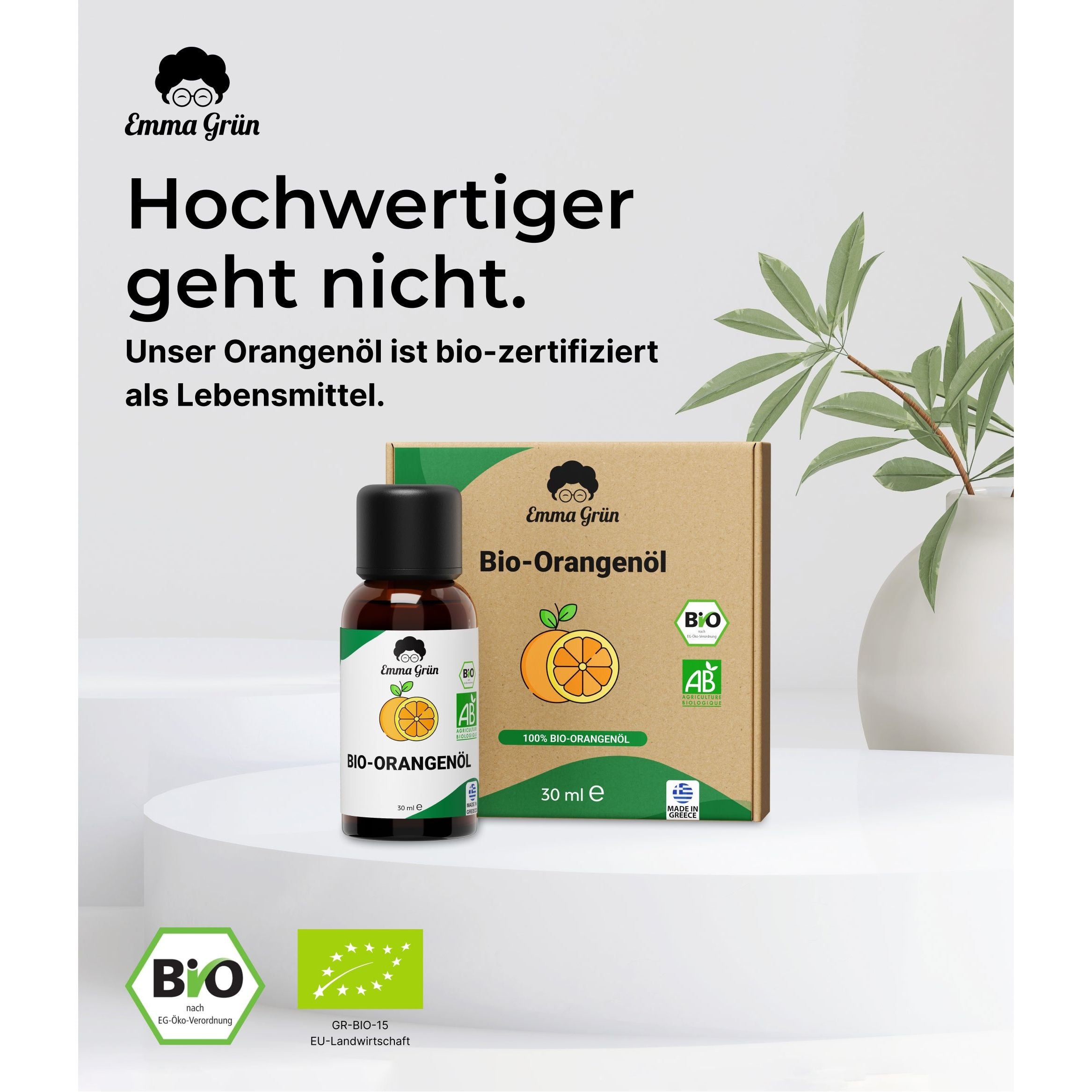 Organic orange oil 30 ml, essential oil, pure &amp; high dosage, organic quality 