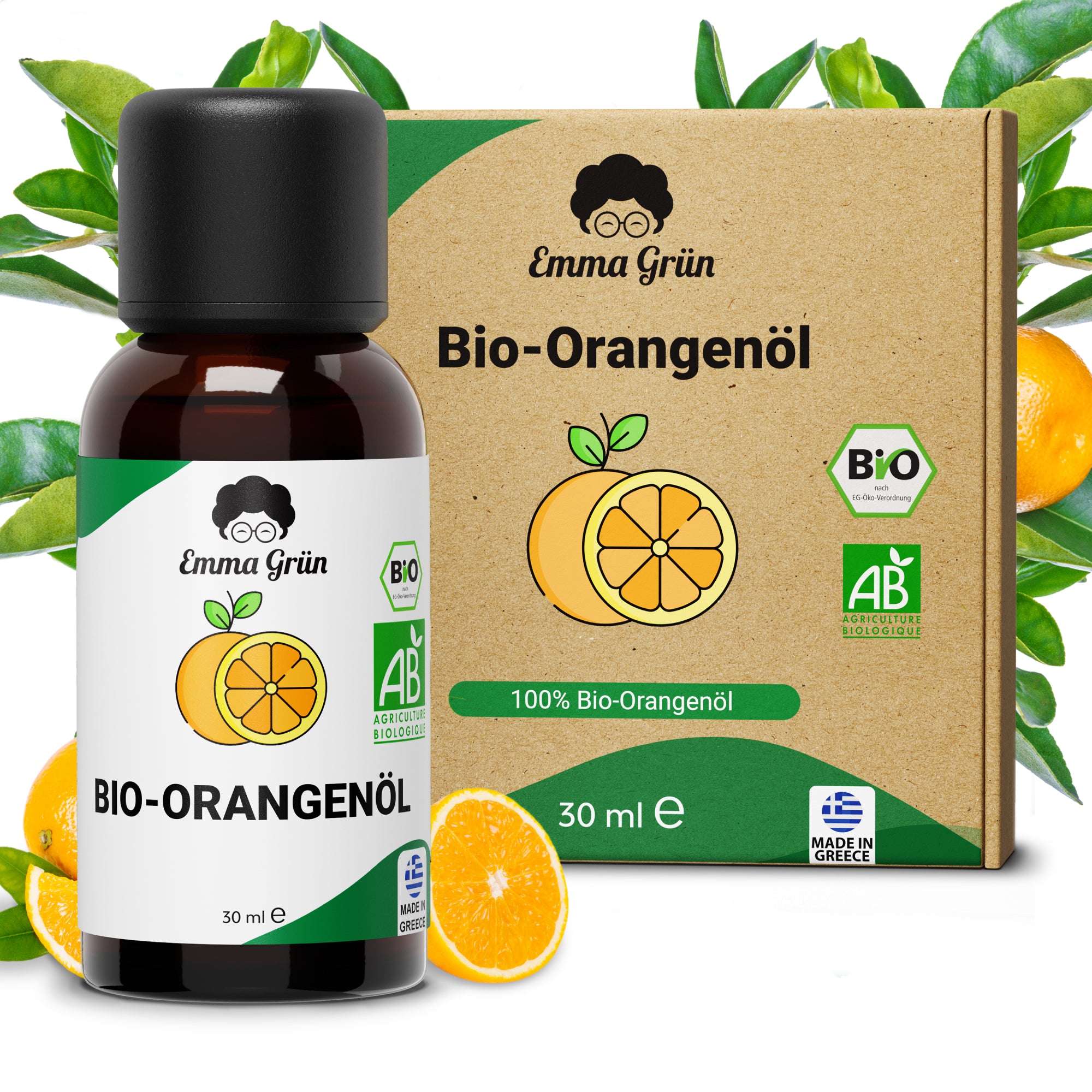 Huile d'orange bio 30 ml, huile essentielle, naturelle &amp; fortement dosée, qualité bio 