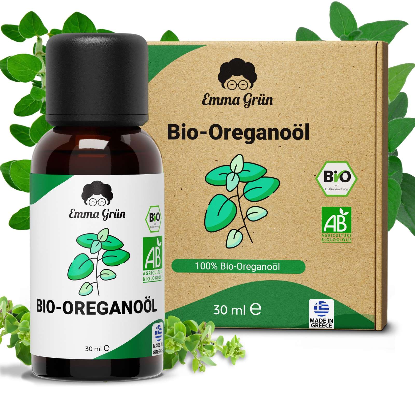 Ätherisches Bio Oreganoöl 30 ml, naturrein & hochdosiert  Emma Grün   