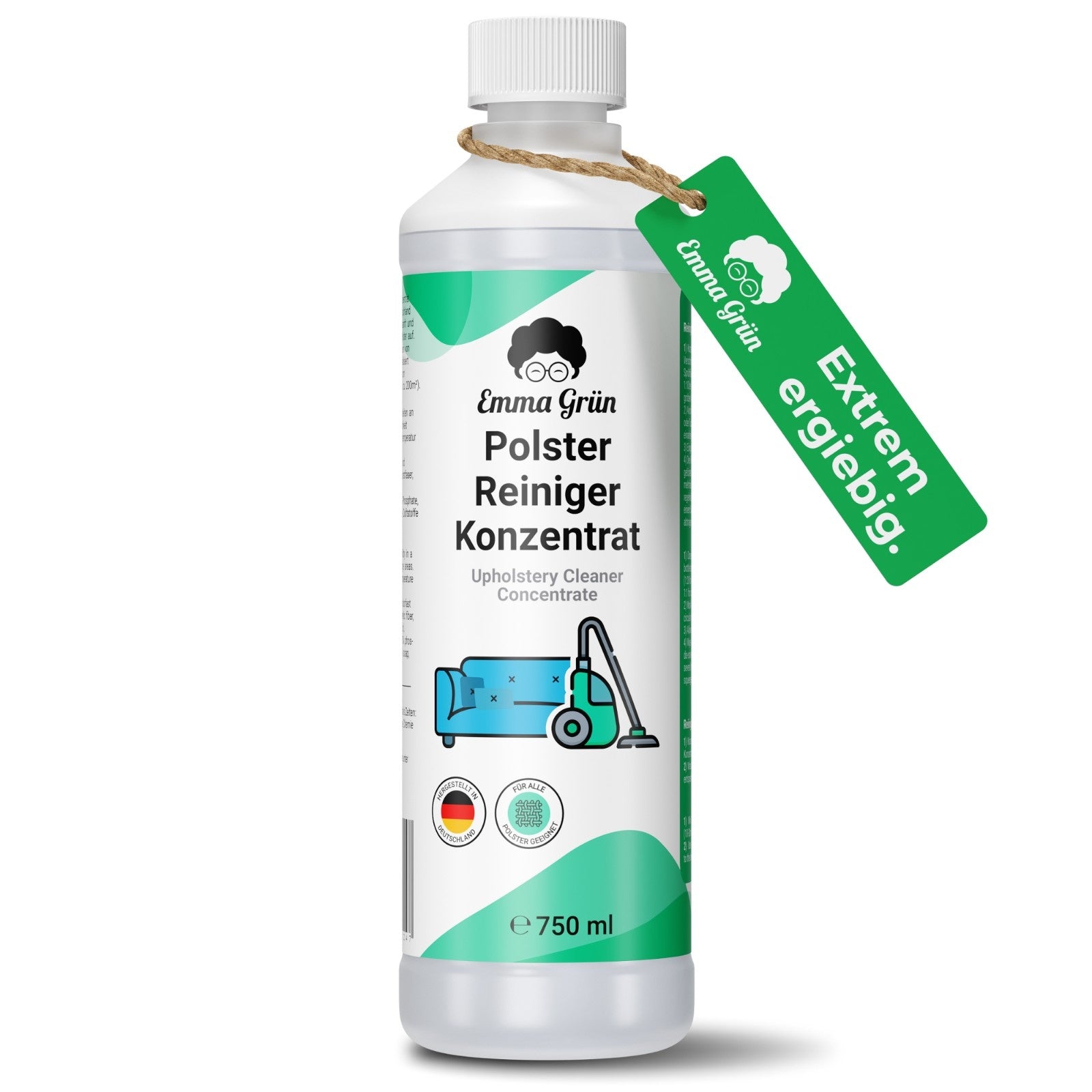 Polster Konzentrat 750 ml, für Teppiche & Sofas, geeignet für alle Waschsauger  Emma Grün   