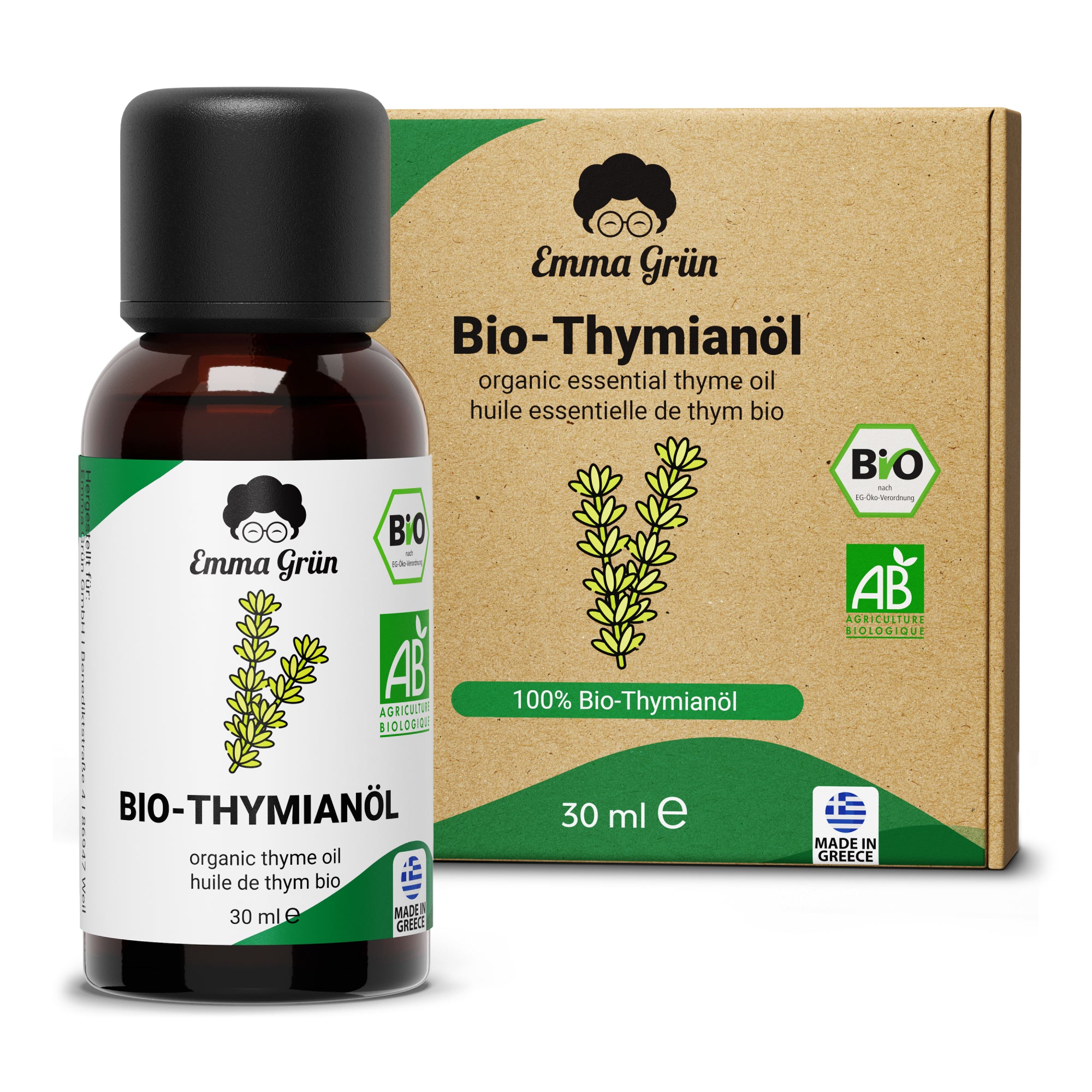 Bio Thymianöl 30 ml, ätherisches Öl naturrein & hochdosiert, Bio-Qualität