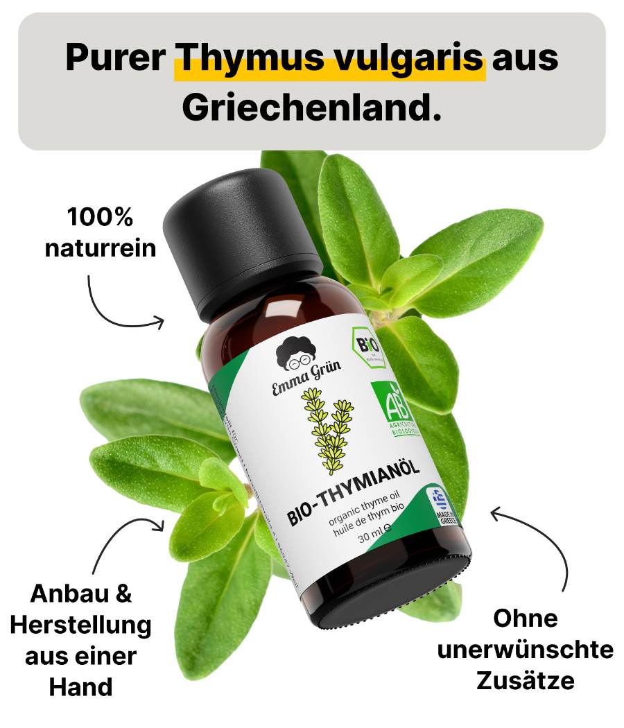 Ätherisches Bio Thymianöl 30 ml, naturrein & hochdosiert Emma Grün