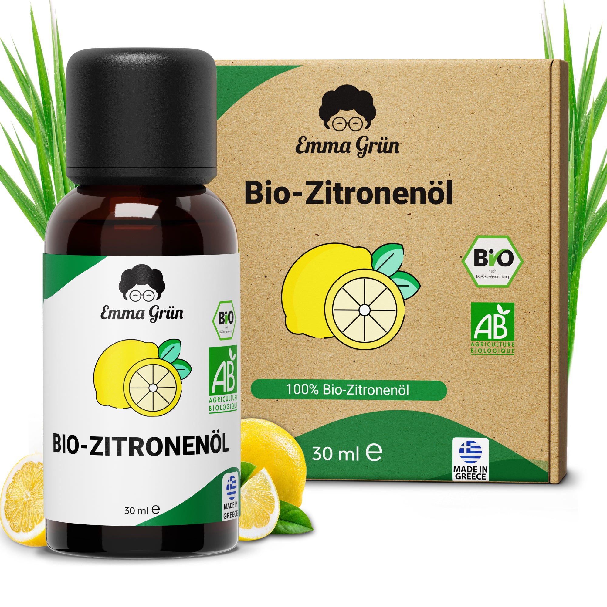 Bio Zitronenöl 30 ml, ätherisches Öl naturrein & hochdosiert, Bio-Qualität