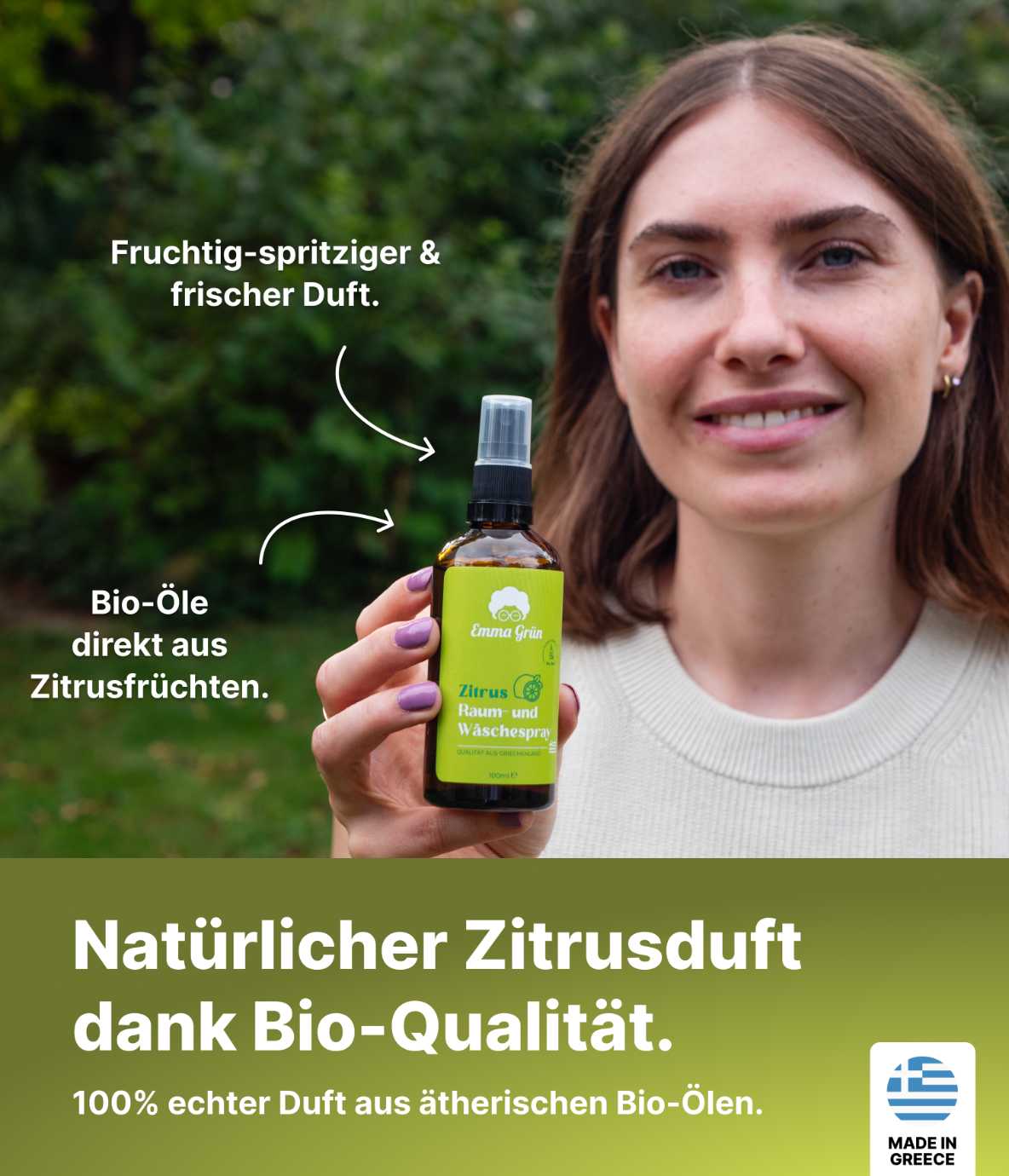 Bio Zitrus Raumspray Emma Grün